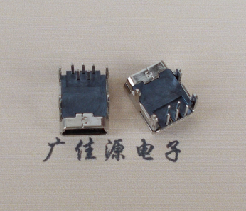 苏州Mini usb 5p接口,迷你B型母座,四脚DIP插板,连接器